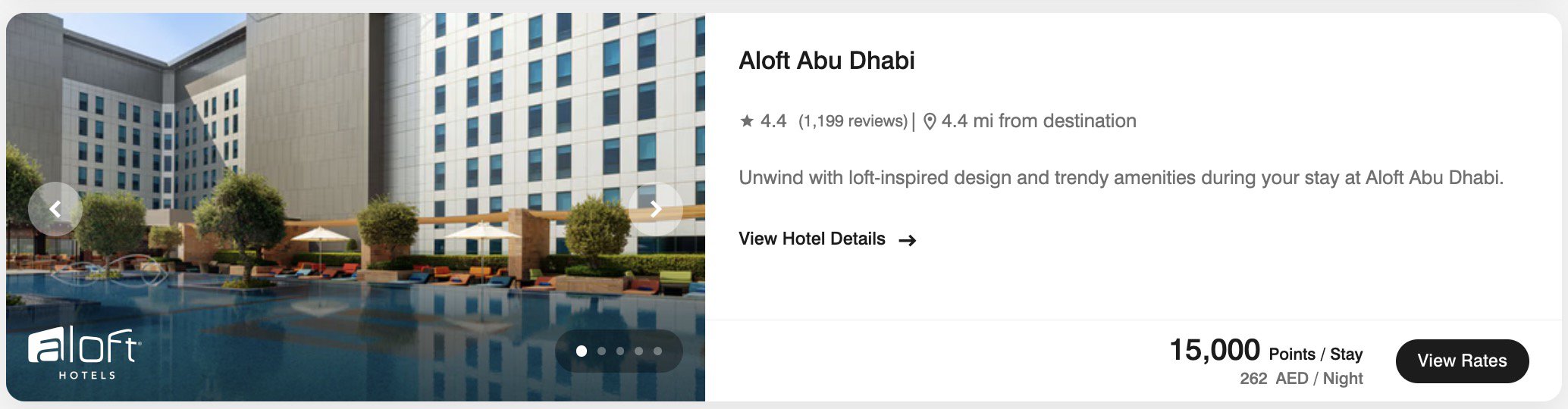 Review&nbsp;: Aloft Abu Dhabi | Marriott Bonvoy - Screenshot
