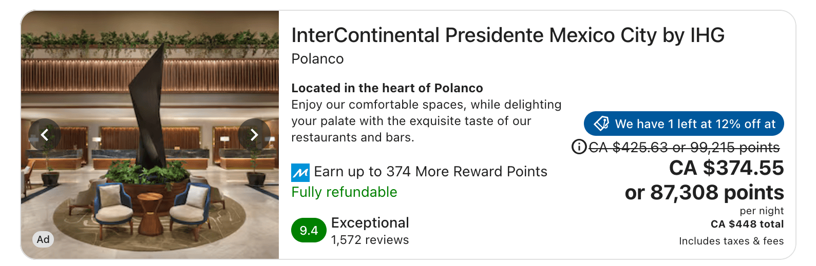 EN More Rewards Travel Hotel Redemption Mexico City 1