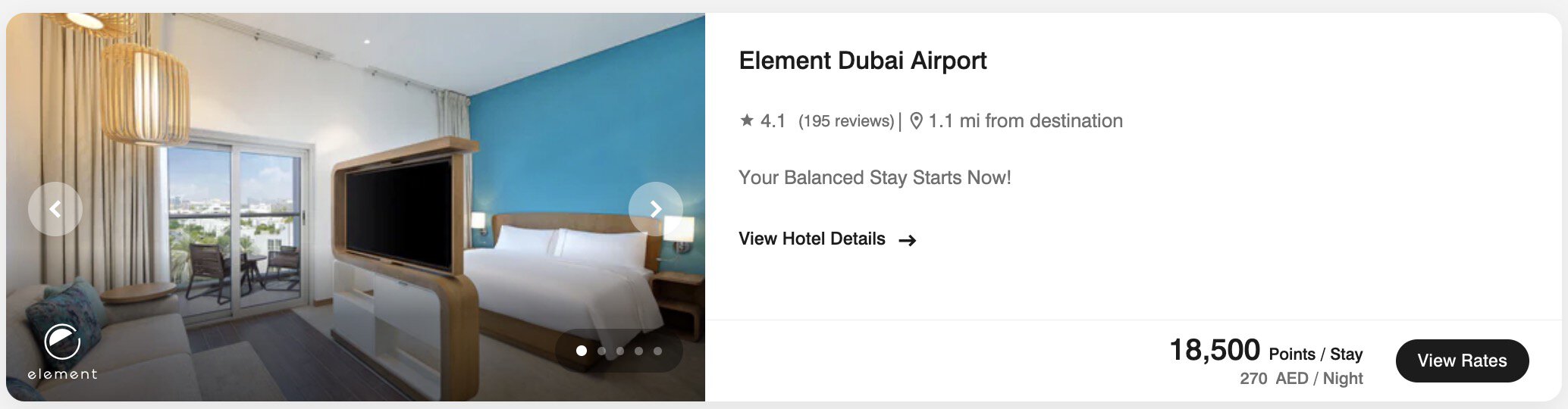 Review&nbsp;: Element Dubai Airport | Marriott Bonvoy - Screenshot
