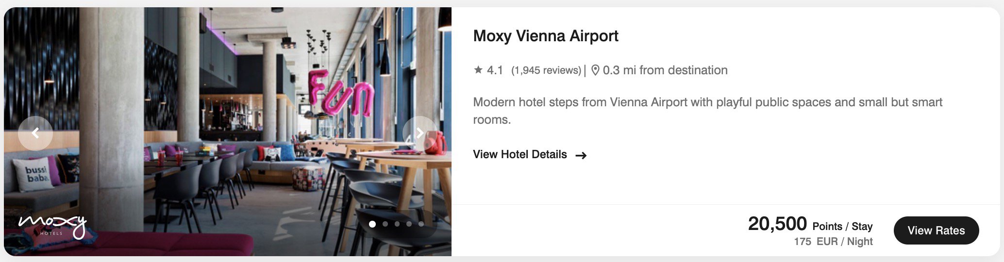 Avis&nbsp;: Moxy Vienna Airport | Marriott Bonvoy - Moxy Vienna Airport