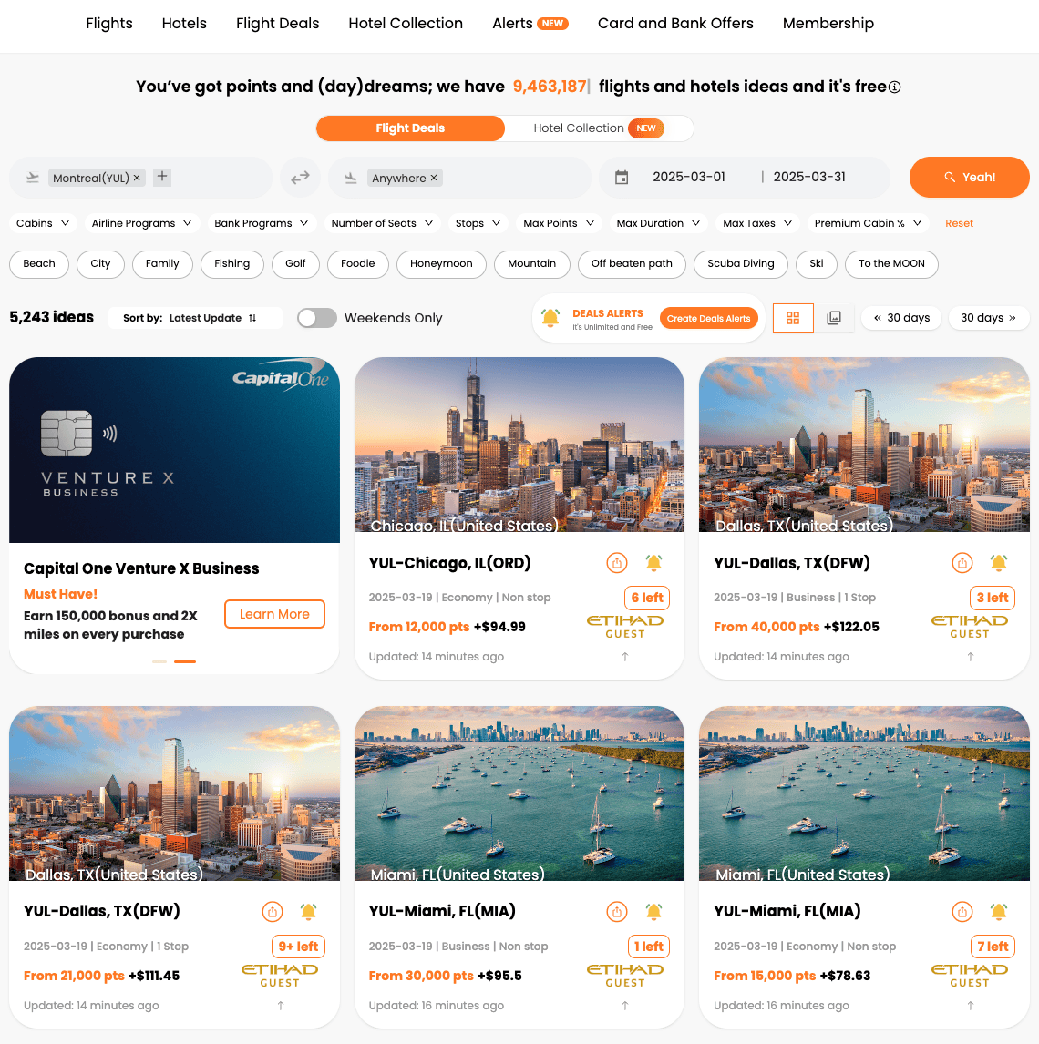 PointsYeah: A Tool to Find Reward Availability - PointsYeah Daydream