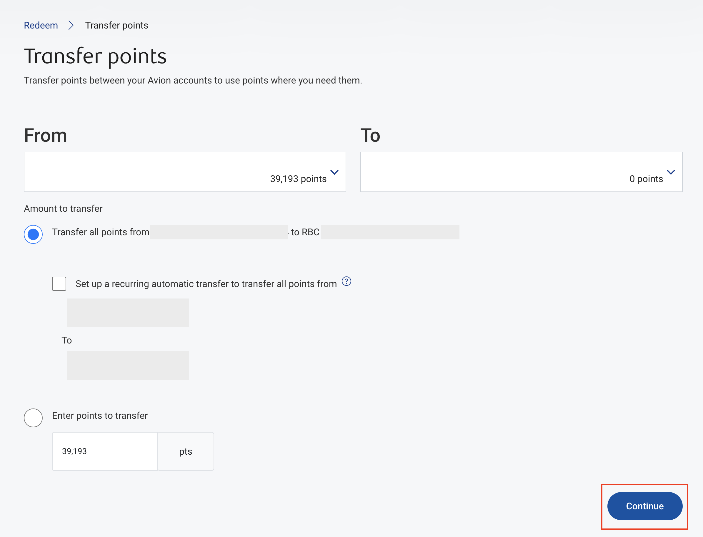RBC Avion Rewards: How Do I Transfer Points Between Two Accounts? - rbc-avion-recompenses-transfert-2-fr