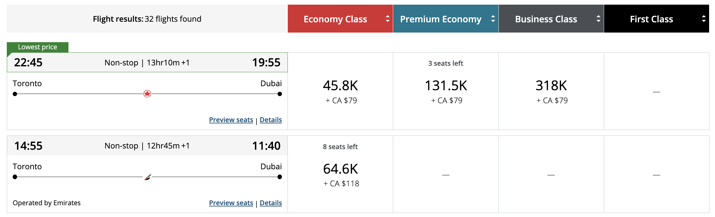 Aeroplan: What to Book Before Price Changes - Aeroplan Dubai 1