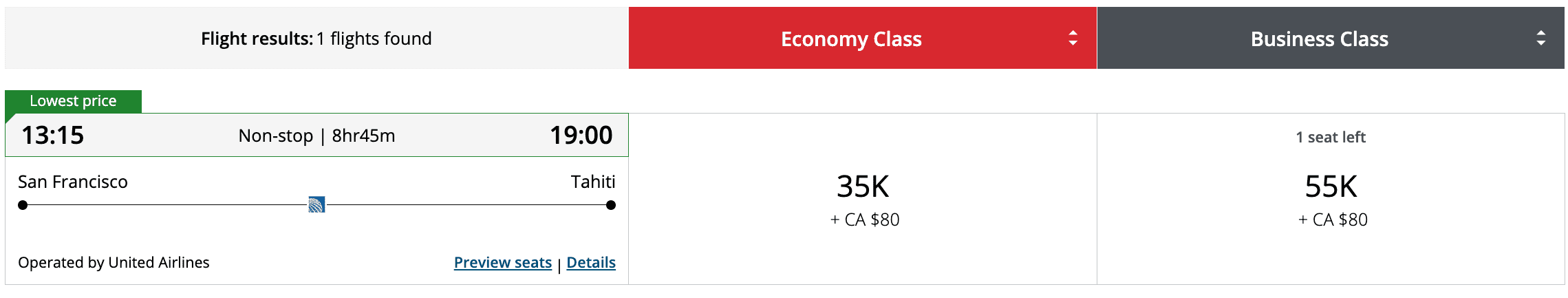 Aeroplan: What to Book Before Price Changes - Aeroplan Tahiti