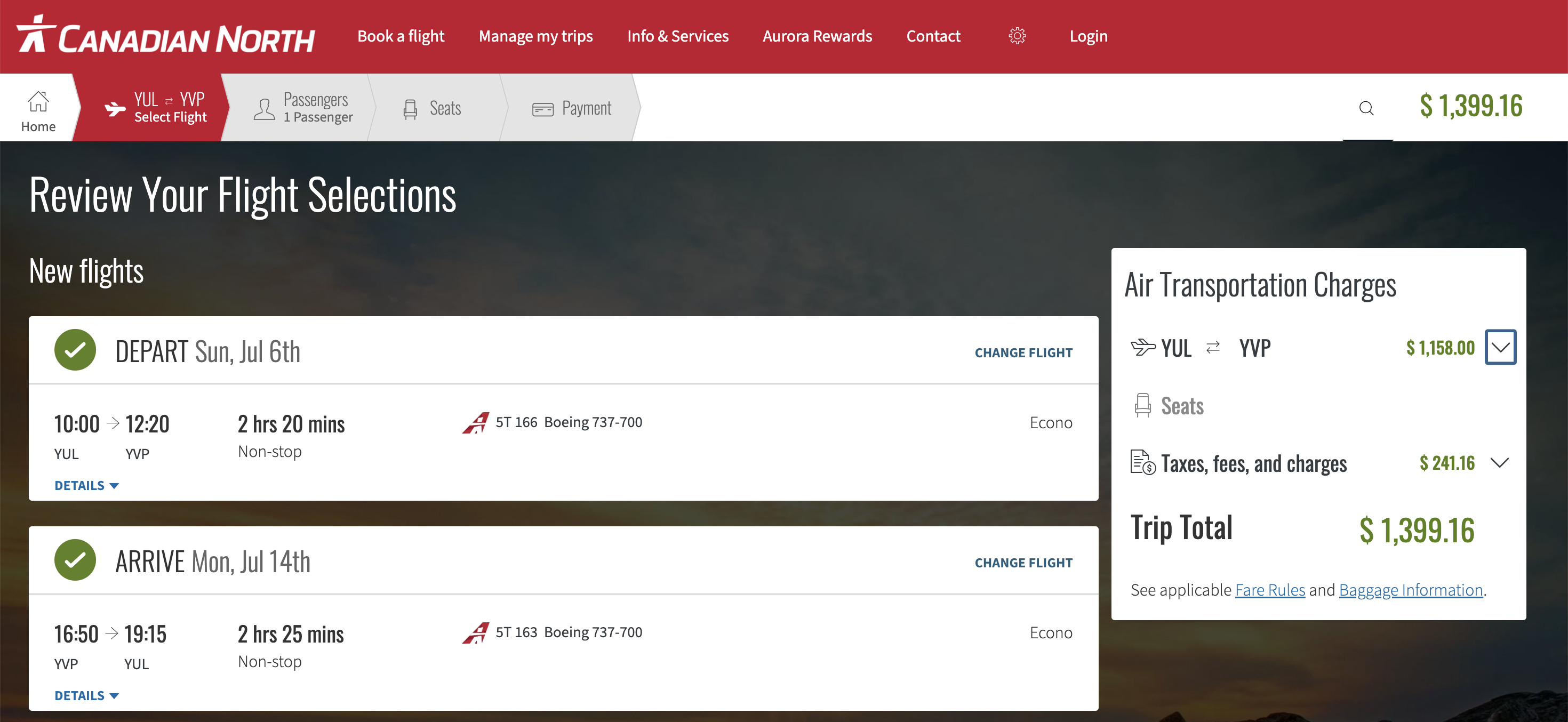 Aeroplan: What to Book Before Price Changes - Canadian North Kuujuaq