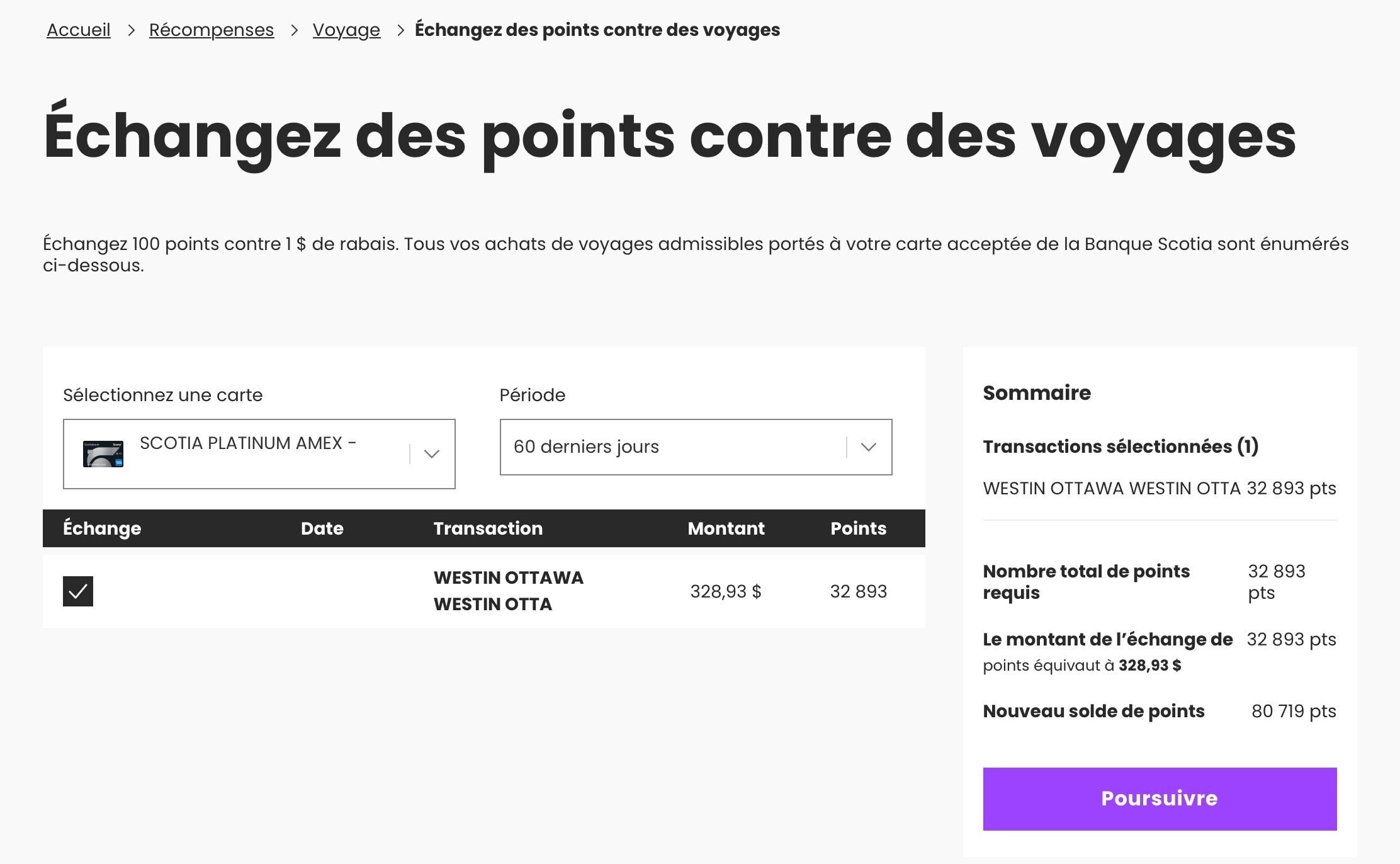 Comment activer et utiliser efficacement votre Carte American Express Platine de la Banque Scotia - Échangez points scene voyages