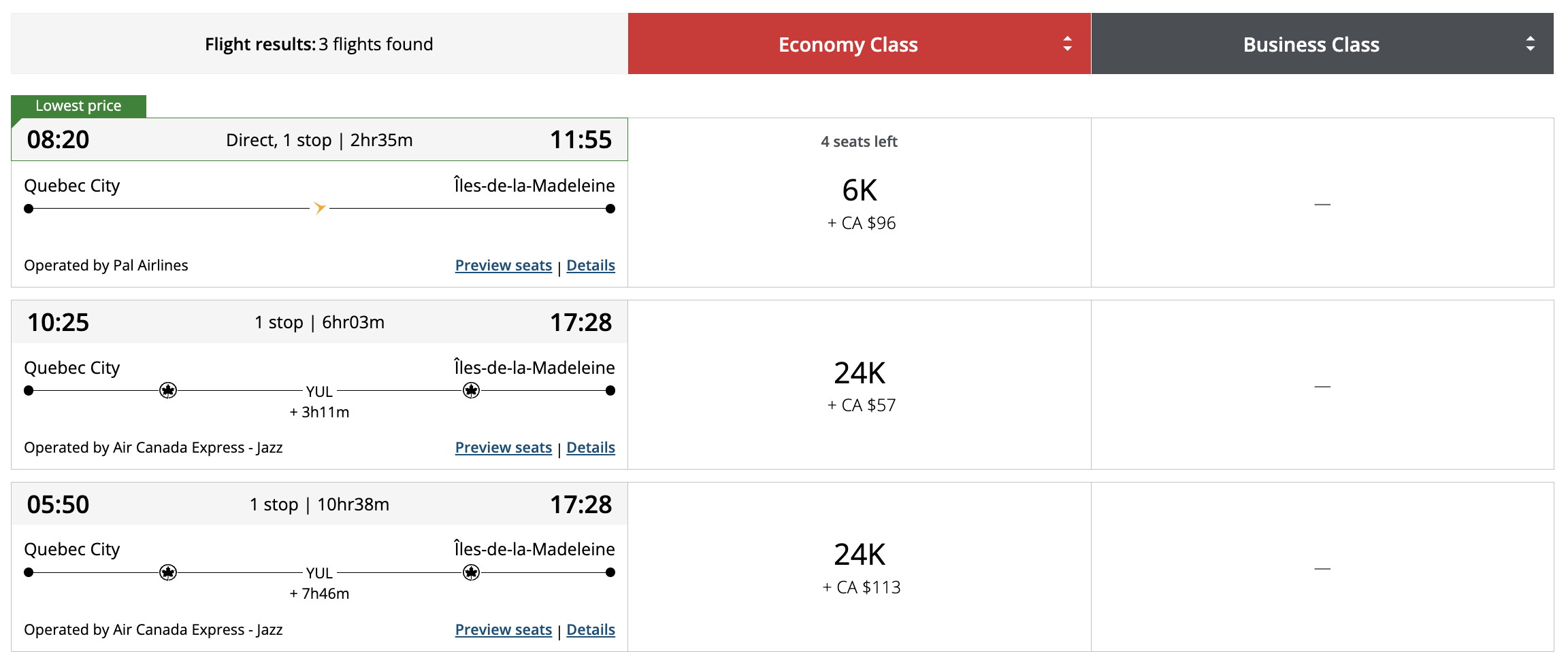Aeroplan: What to Book Before Price Changes - PAL iles de la madeleine