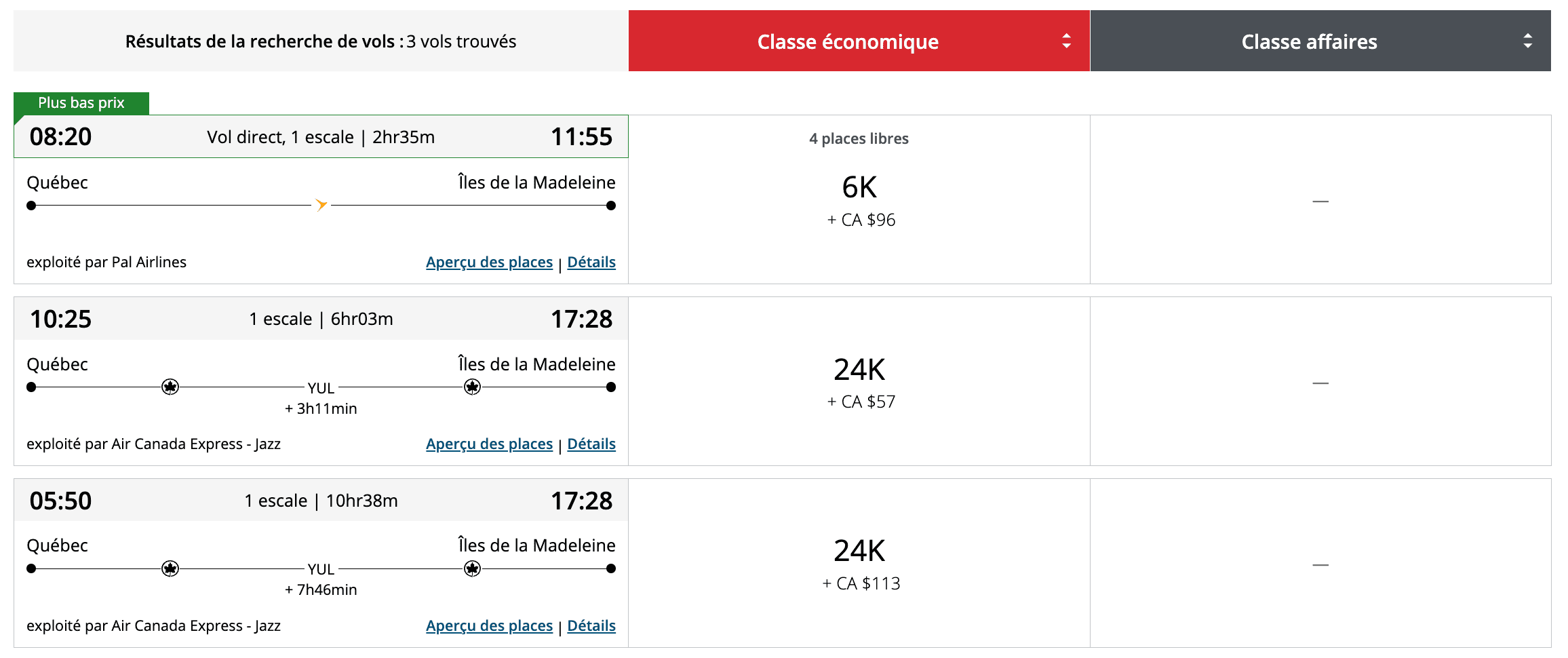 Aéroplan&nbsp;: quoi réserver avant les changements tarifaires - PAL iles de la madeleine