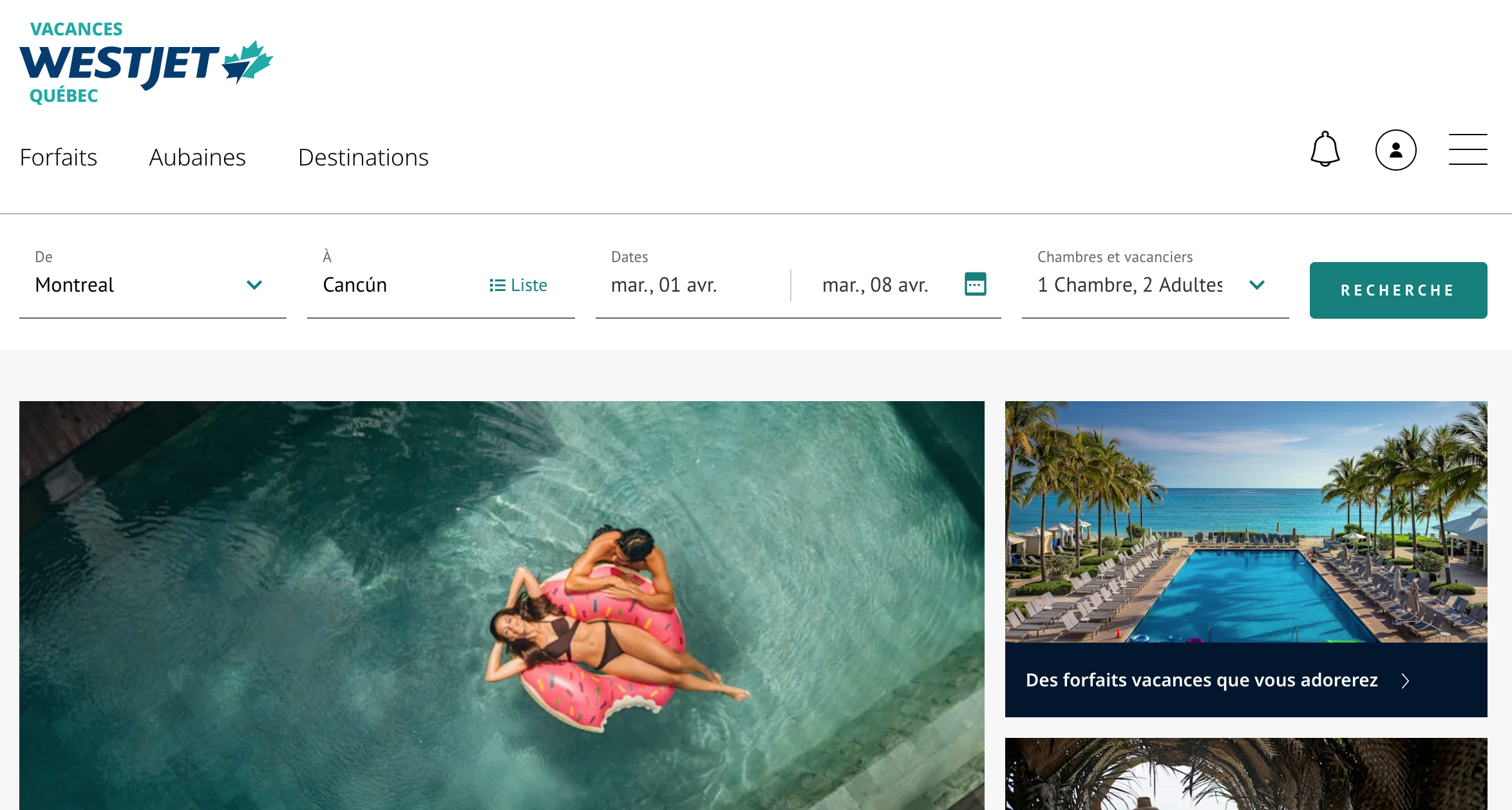 Comment voyager avec Vacances WestJet - Page principale de Vacances WestJet EN