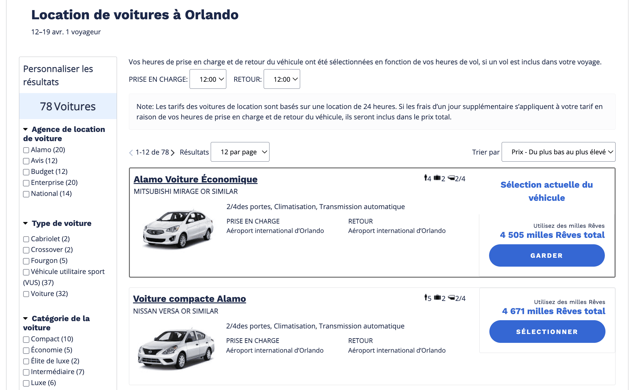 Location de voiture&nbsp;: économiser avec les points et programmes de fidélité - location de voiture airmiles