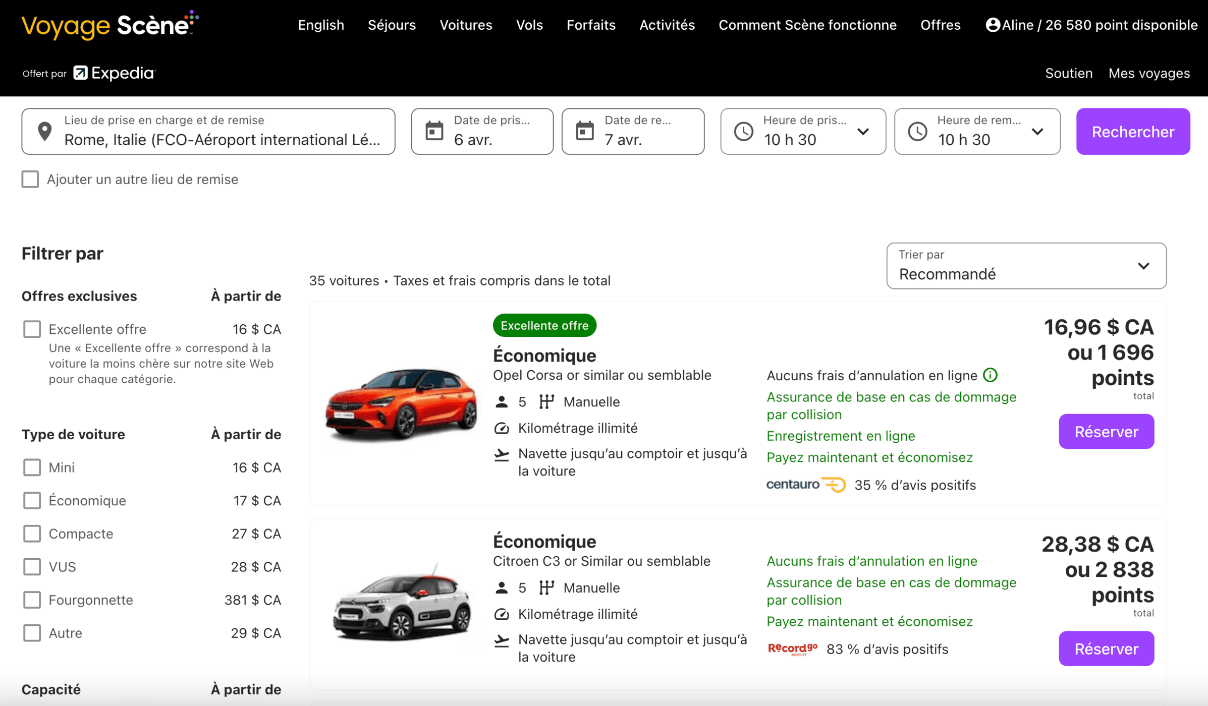 Location de voiture&nbsp;: économiser avec les points et programmes de fidélité - location de voiture portail scene