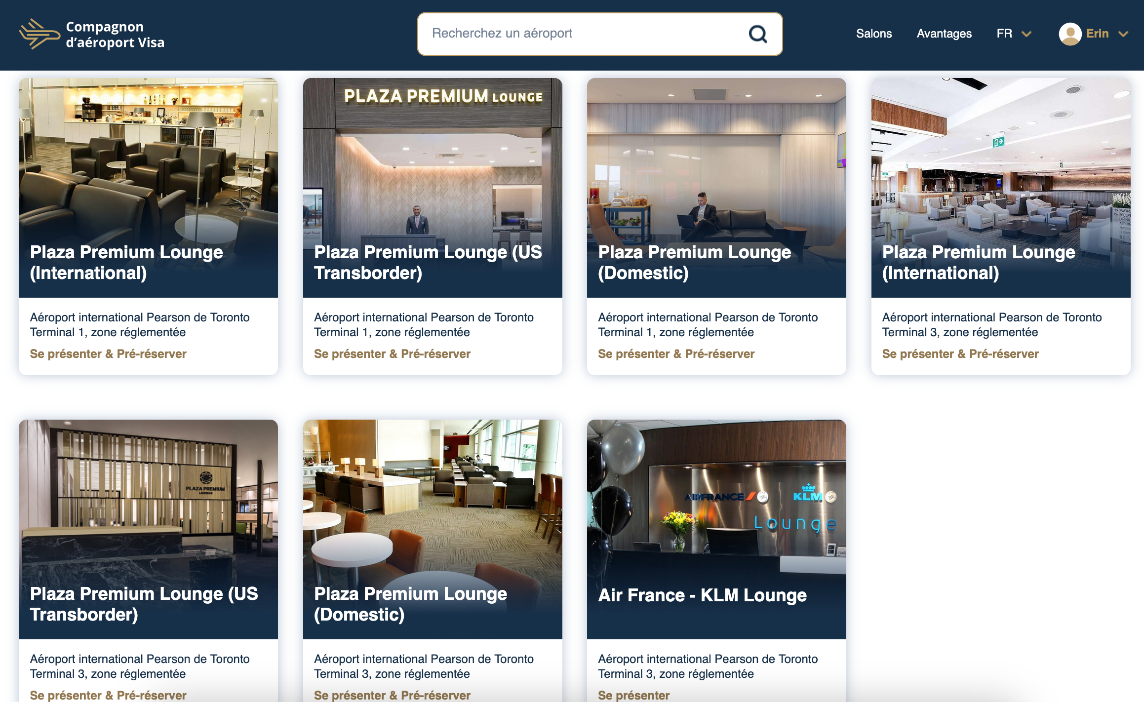 Guide complet sur le programme Compagnon d’aéroport Visa - Lounge Choices EN