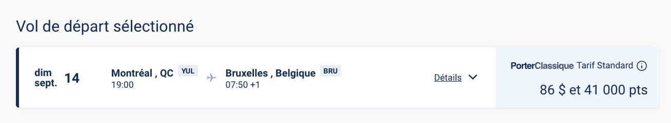 15 idées de destinations où partir avec 50&nbsp;000 points VIPorter - YUL BRU 41k FR