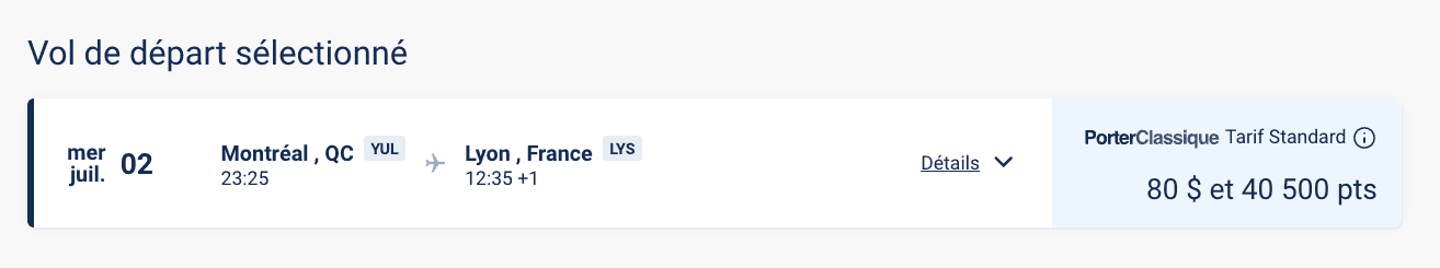 15 idées de destinations où partir avec 50&nbsp;000 points VIPorter - YUL LYS 40,5k FR