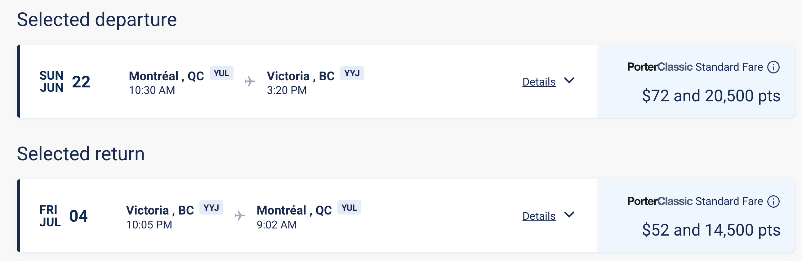 15 Destination Ideas for Travelling with 50,000 VIPorter Points - YUL YYJ 35k FR