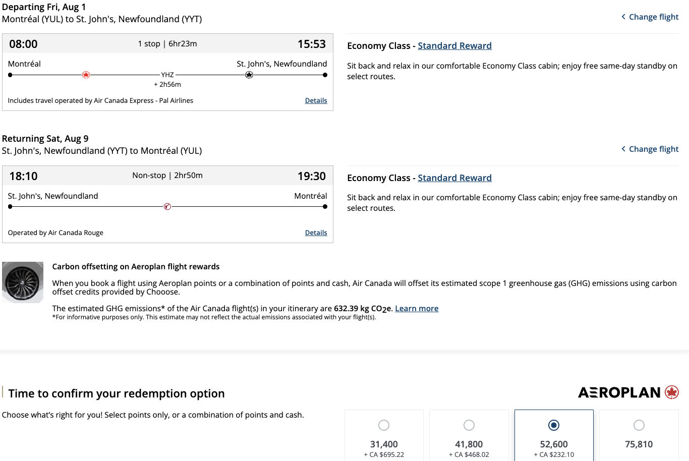 Aeroplan&nbsp;: 10 destinations to go with 55,000 Aeroplan points - YUL YYT FR