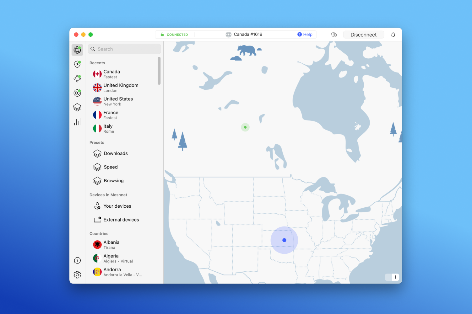 How to Secure Your Data While Travelling with NordVPN - macos-laptop-fr-not-connected