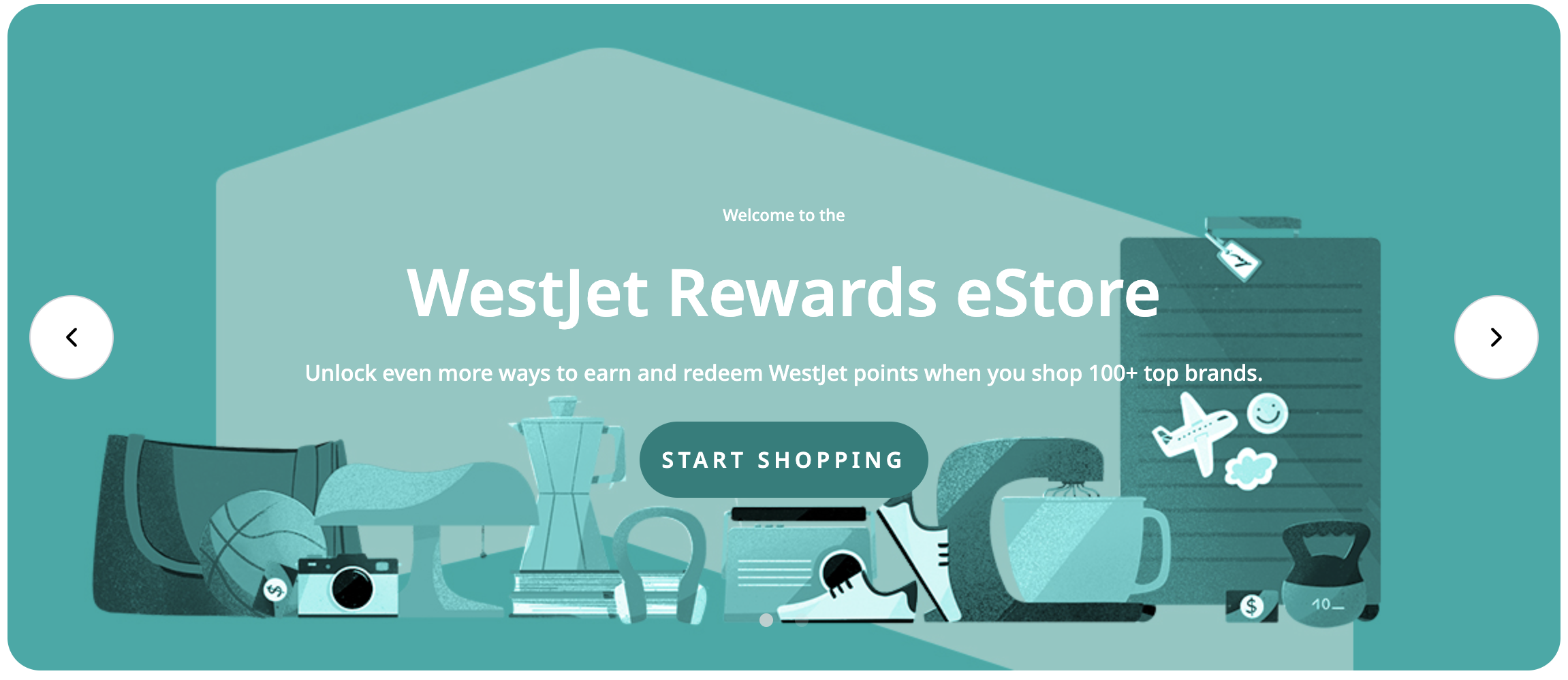 westjet rewards estore