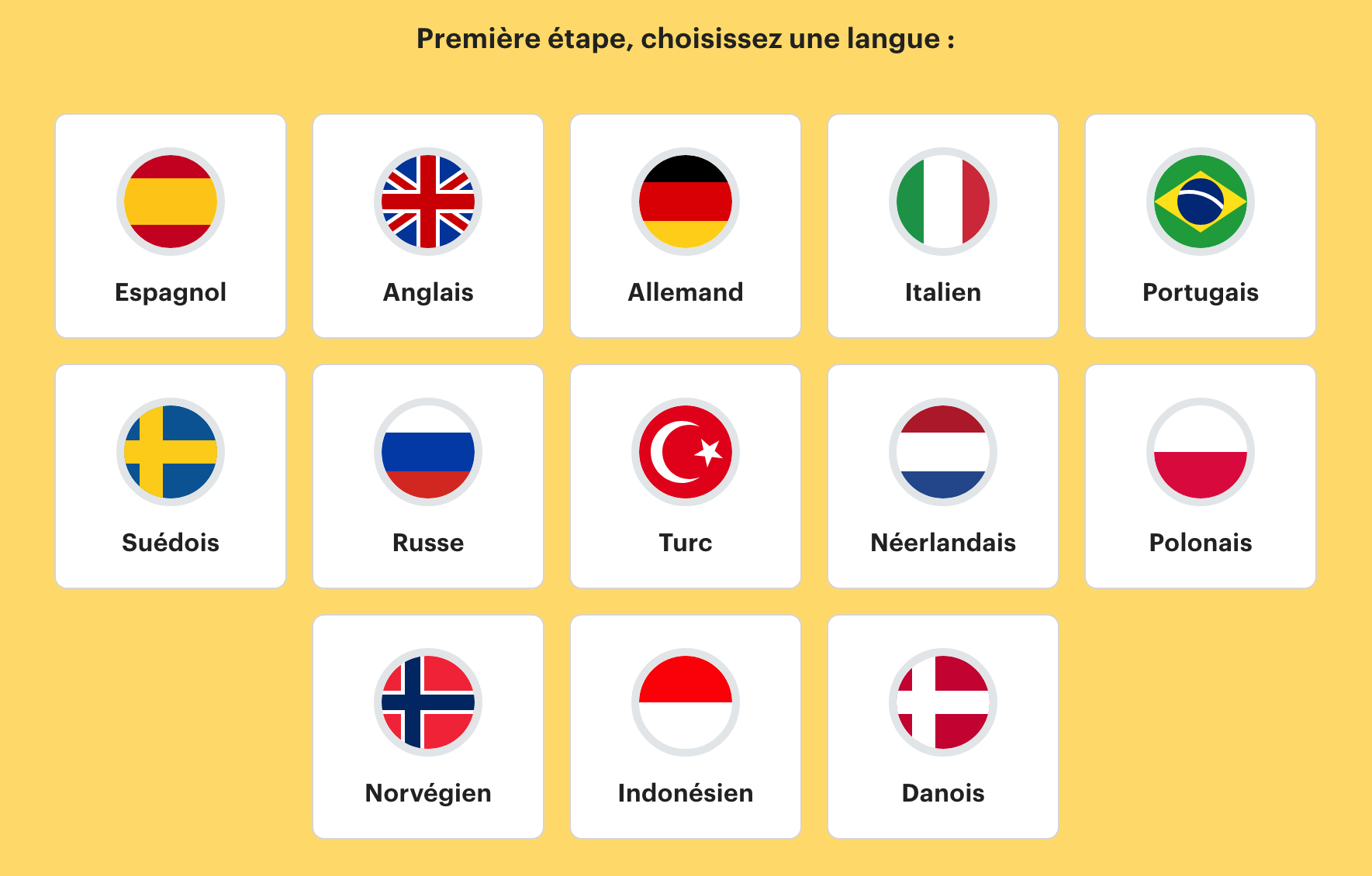Babbel&nbsp;: Apprenez une nouvelle langue et voyagez mieux - Language list -EN