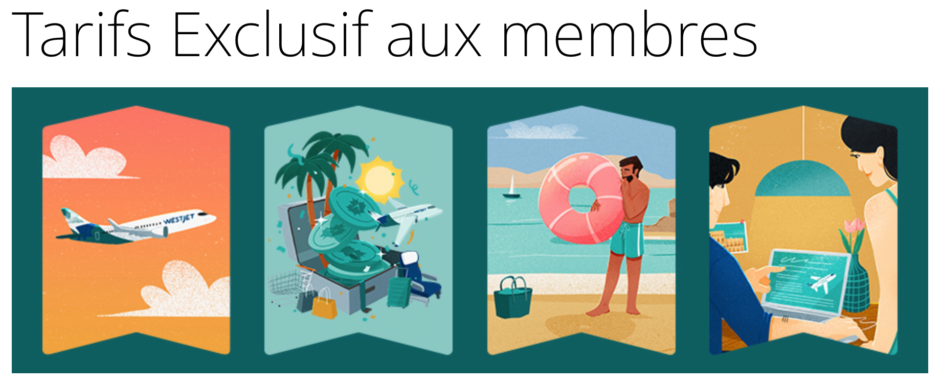 Récompenses WestJet&nbsp;: 8 destinations soleil pour moins de 70&nbsp;000 points WestJet - Member Exclusive Fares -EN