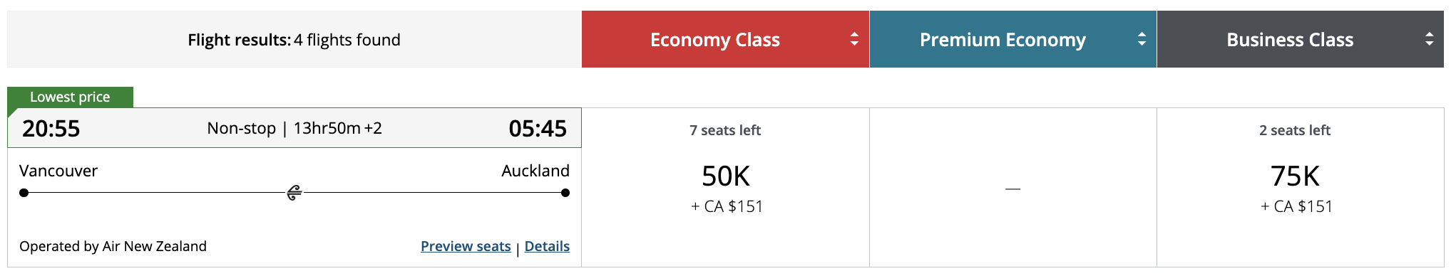 Oceania: How to Use Points and Miles for Your Trip - air new zealand sweetspots aeroplan