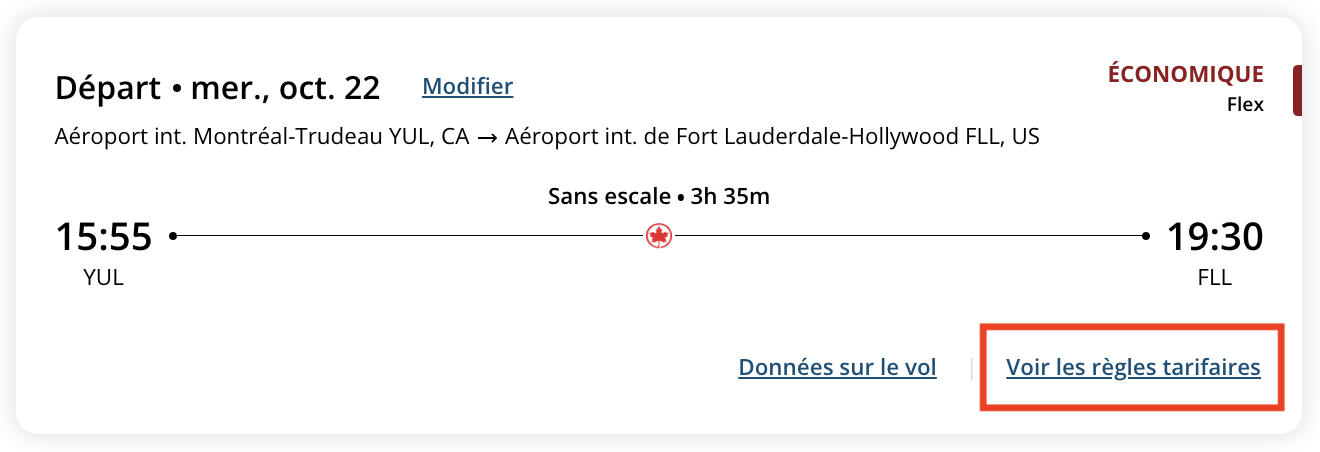 Les différentes classes tarifaires d’Air Canada&nbsp;: comment choisir? - lien vers l information
