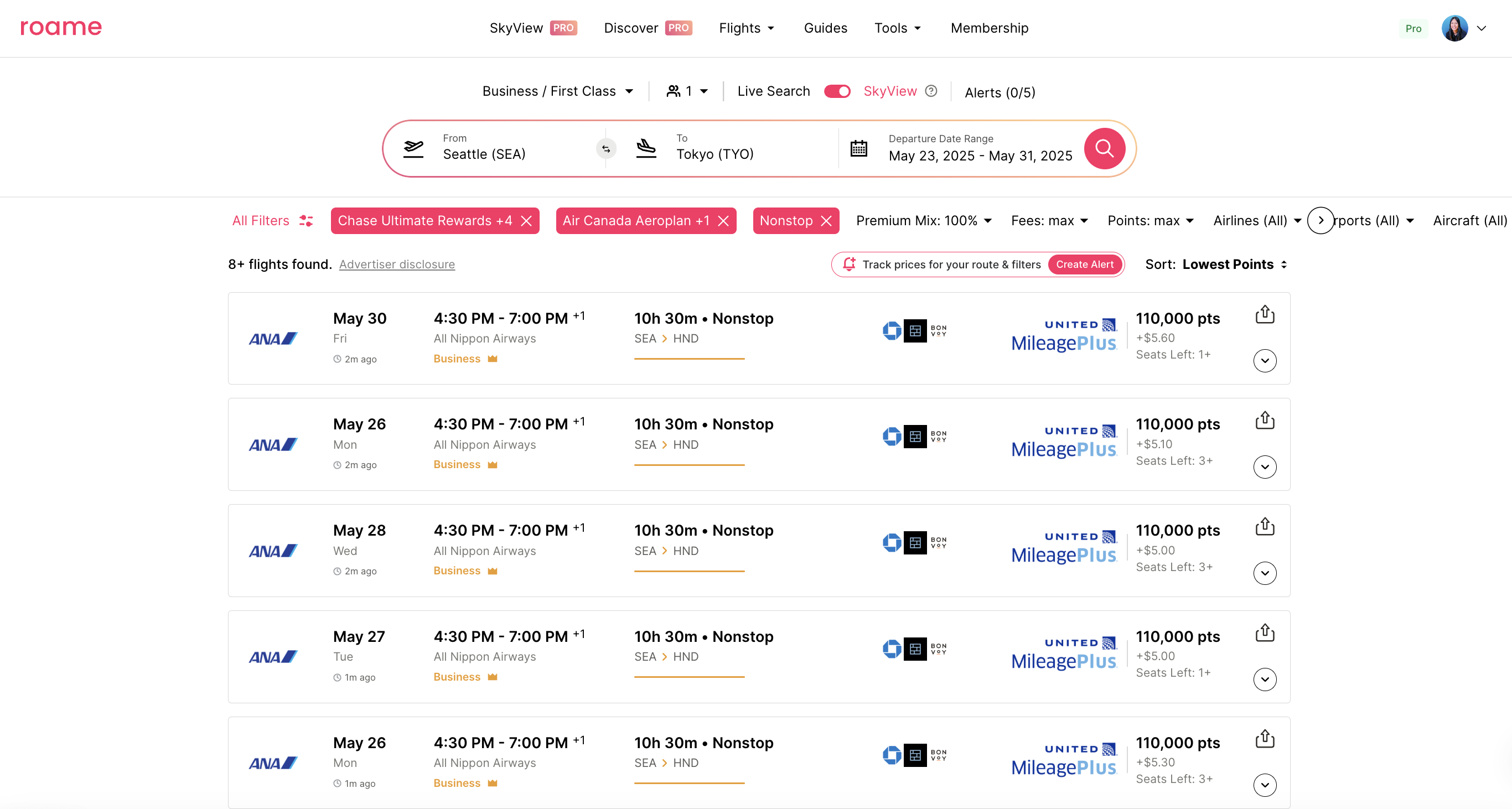 Les sweetspots en classe affaires avec Aéroplan depuis le Canada - resultat de recherche sur roame