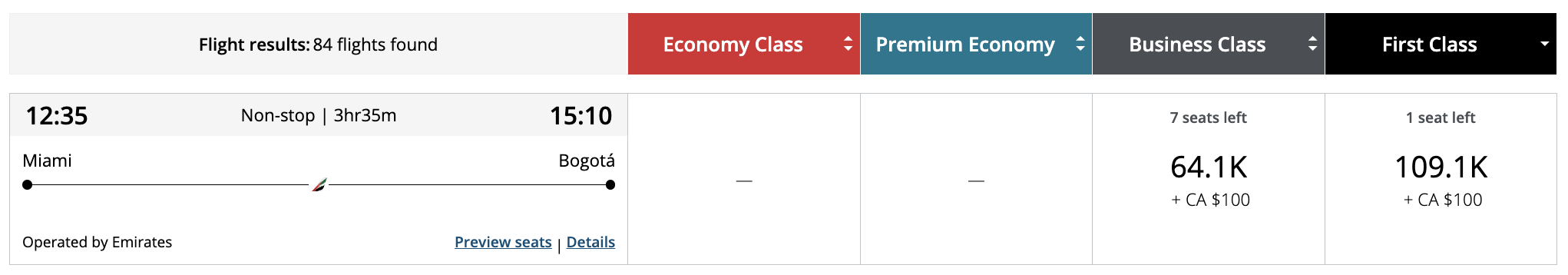 South America: How to Use Points and Miles for Your Trip - 5th freedom aeroplan emirates