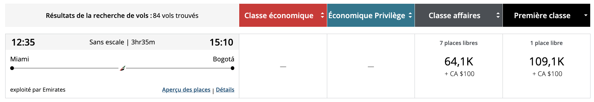 Amérique du Sud&nbsp;: Comment s’y rendre en utilisant des points et des milles - 5th freedom aeroplan emirates