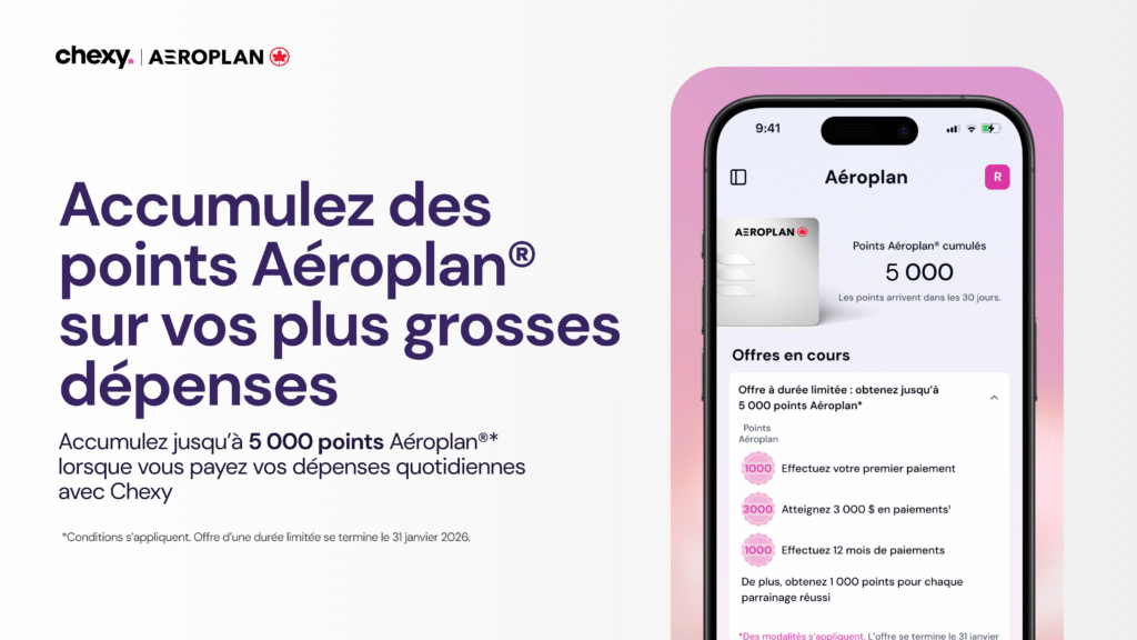 Chex Aeroplan promo FR