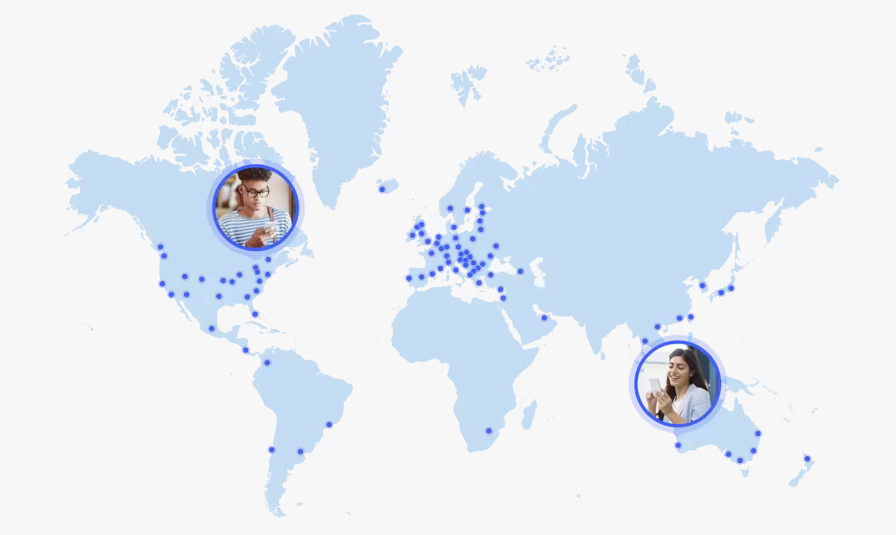 Regardez vos &eacute;missions de t&eacute;l&eacute;vision pr&eacute;f&eacute;r&eacute;es &agrave; l&rsquo;&eacute;tranger avec NordVPN - world map