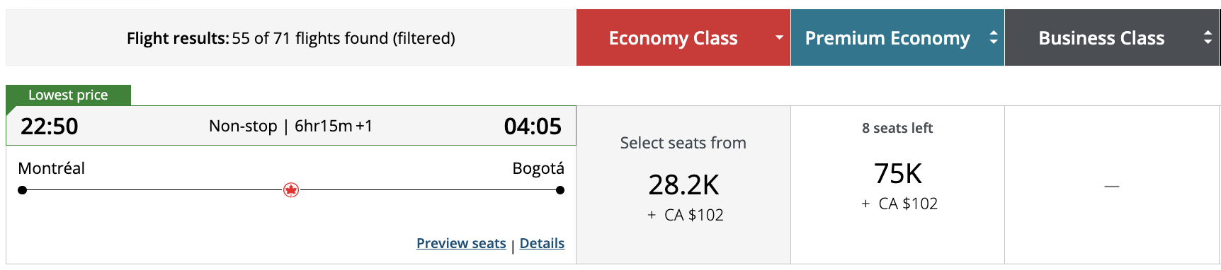 South America: How to Use Points and Miles for Your Trip - colombie aeroplan