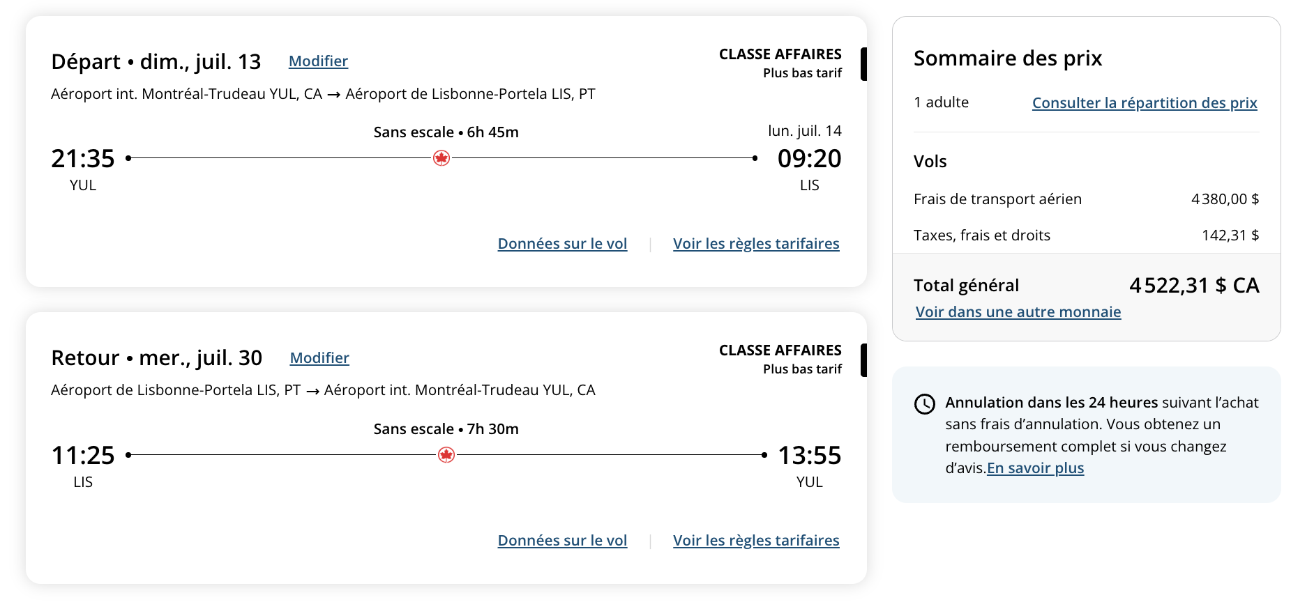 Comment obtenir et utiliser la Passe Compagnon Monde Air Canada - comparatif avec achat en argent