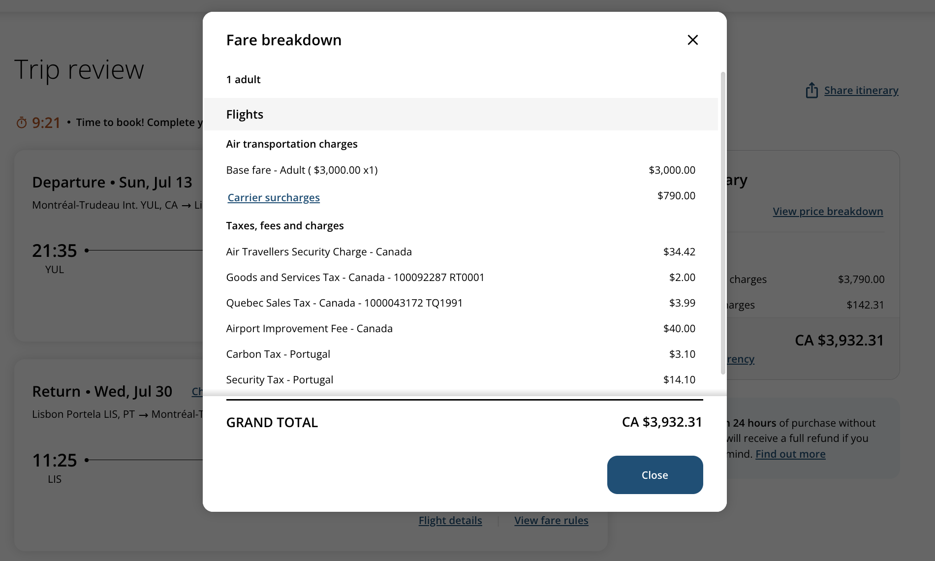 Comment obtenir et utiliser la Passe Compagnon Monde Air Canada - passe compagnon monde eco lat argent 2