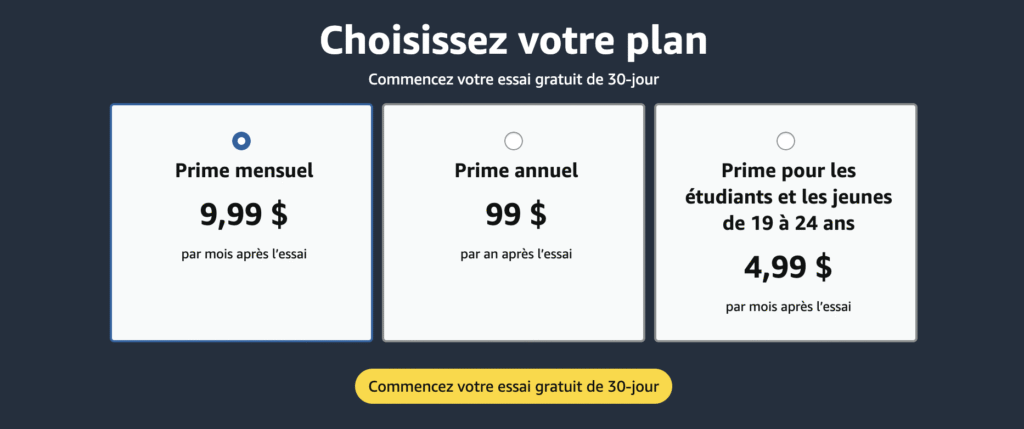 Plan Amazon Prime