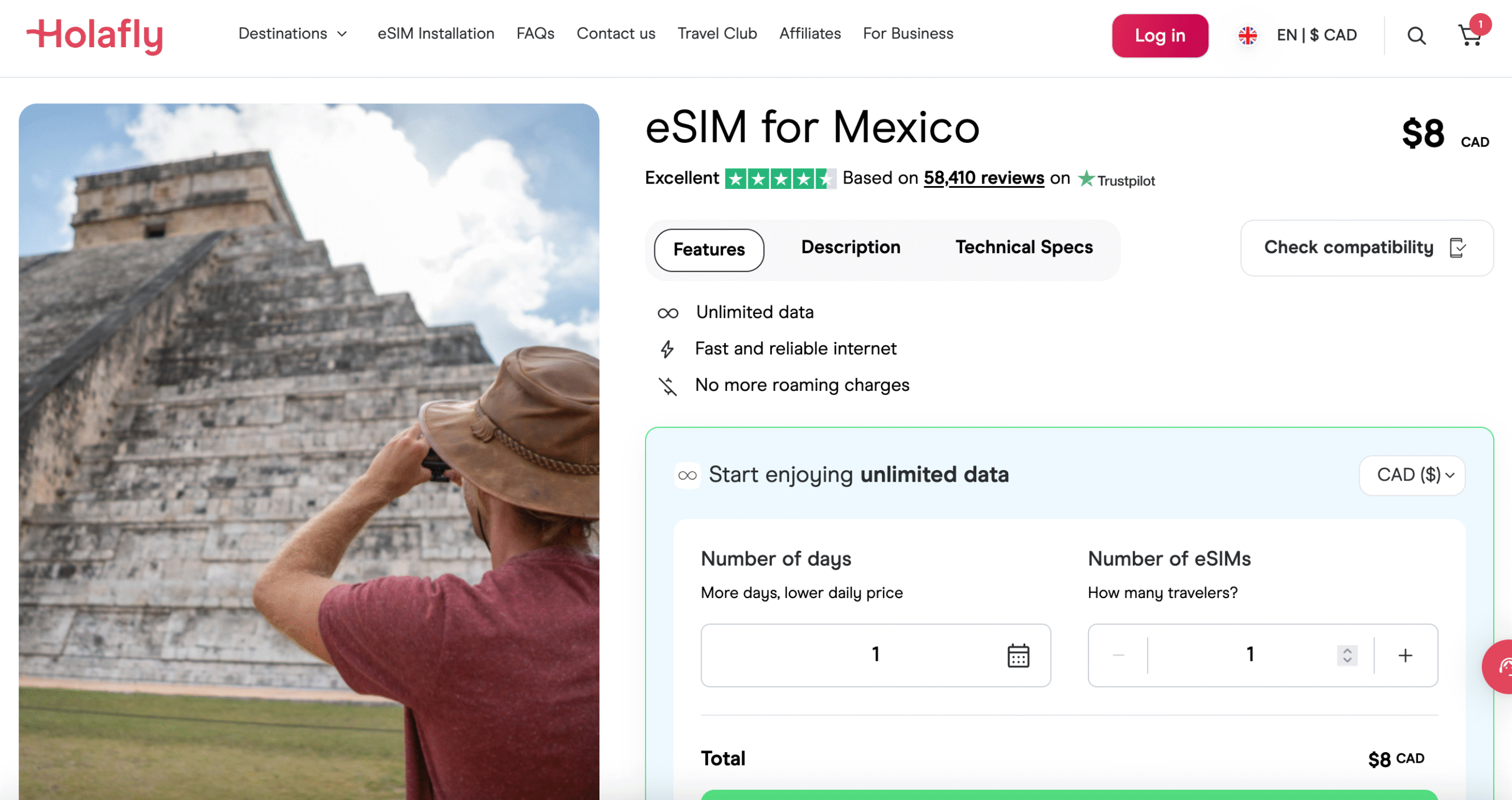 Avis Holafly eSIM 2026 - forfait Mexique Holafly