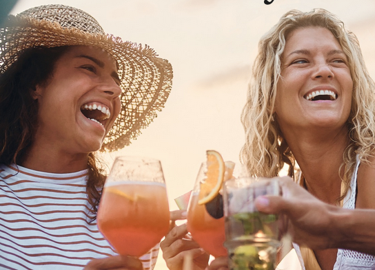 Marriott Bonvoy Moments two people with drinks