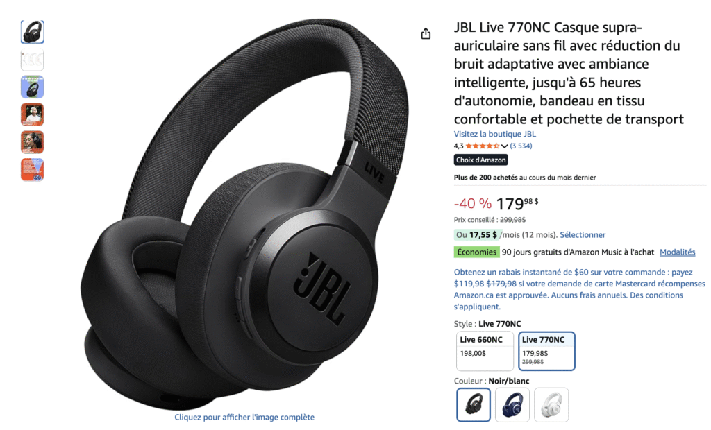 amazon prime day 2025 casque jbl promo