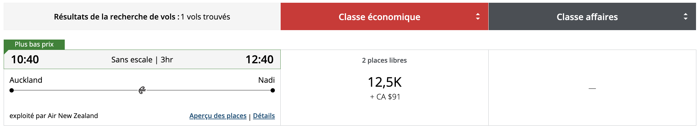 Océanie&nbsp;: Comment s’y rendre en utilisant des points et des milles - intra oceanie aeroplan