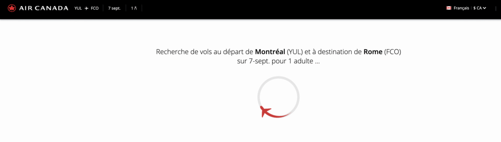 meilleurs prix aeroplan recherche