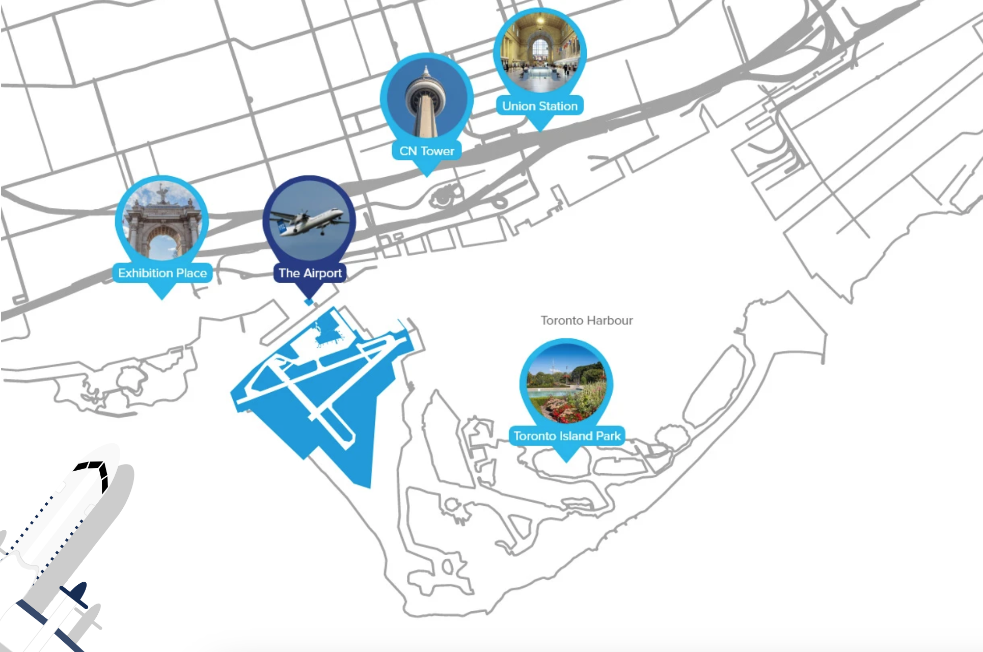 Guide ultime de l’Aéroport Billy Bishop de Toronto (YTZ) - Location