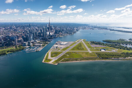 Billy Bishop airport aerial