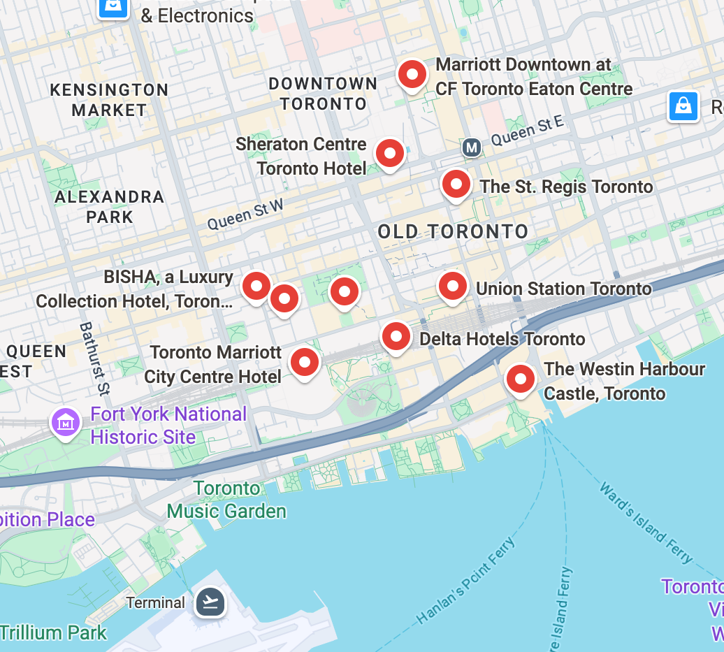 Les meilleurs hôtels près de l’aéroport Billy Bishop de Toronto - Marriott Locations
