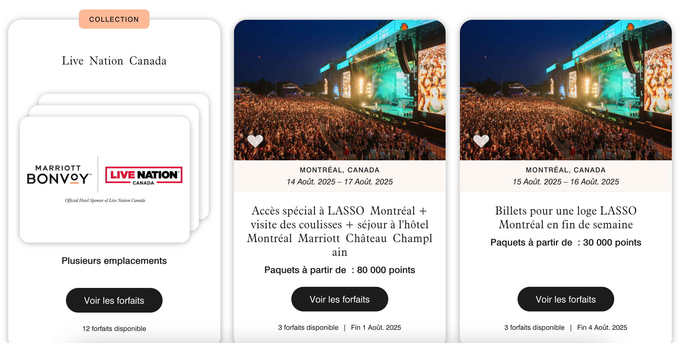 Marriott Bonvoy Moments : Échangez vos points contre des expériences exclusives - Examples -EN