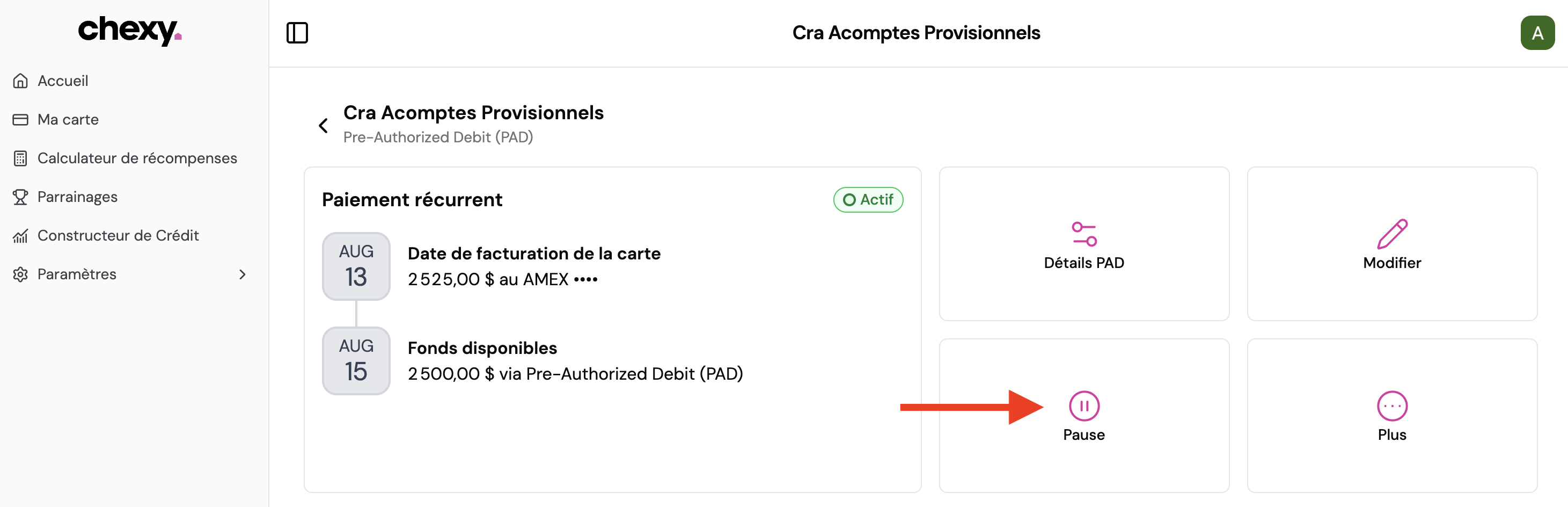 Chexy pour petite entreprise&nbsp;: obtenez jusqu'à 100&nbsp;000 points Aéroplan - chexy pause