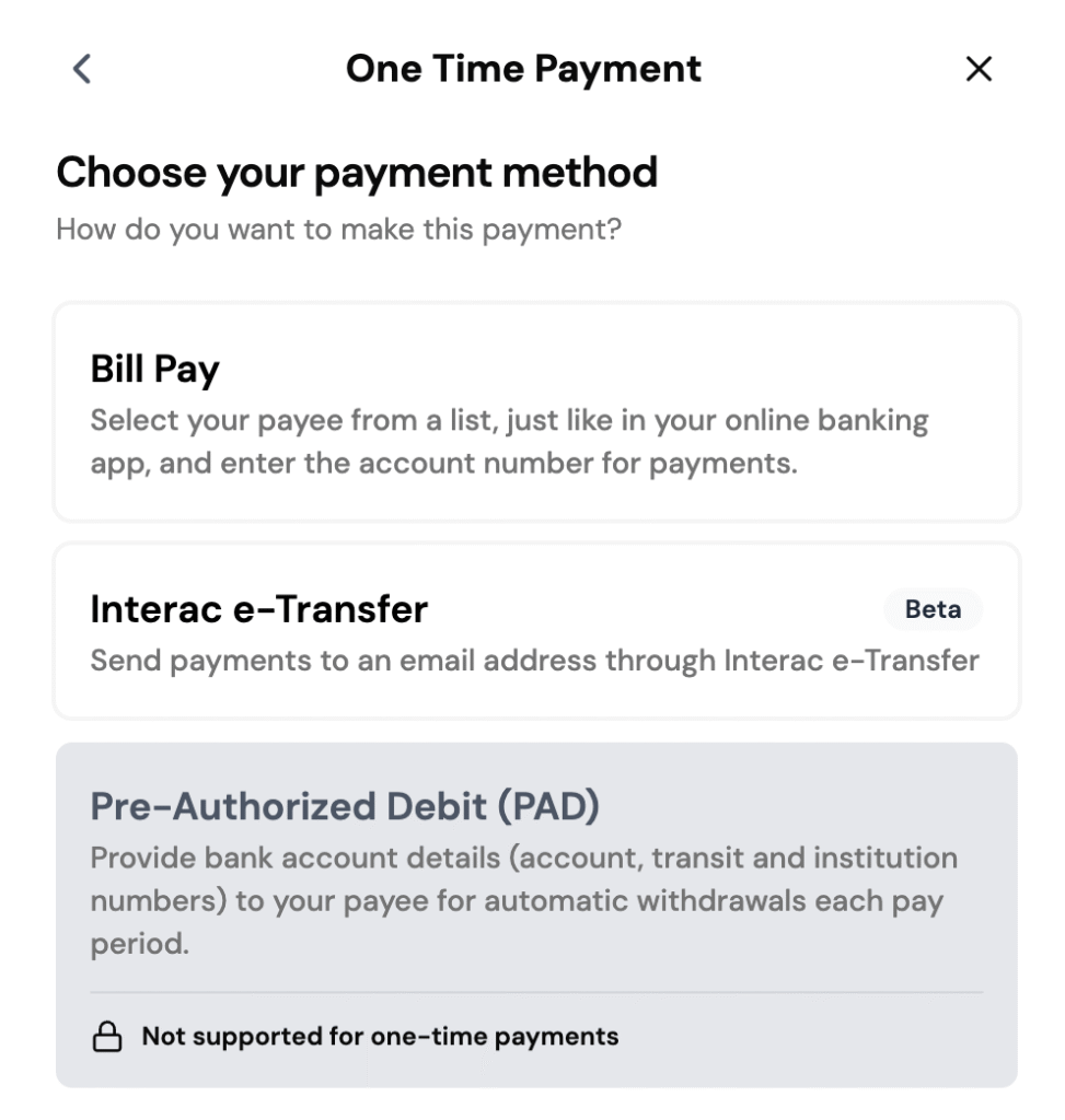 interac transfer chexy