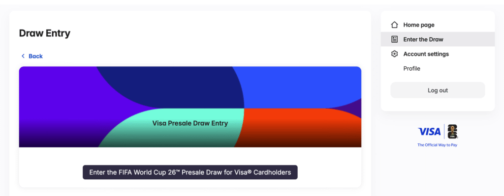 FIFA TIcket – Enter Visa Presale -EN