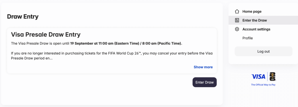 FIFA Tickets – Enter Draw -EN