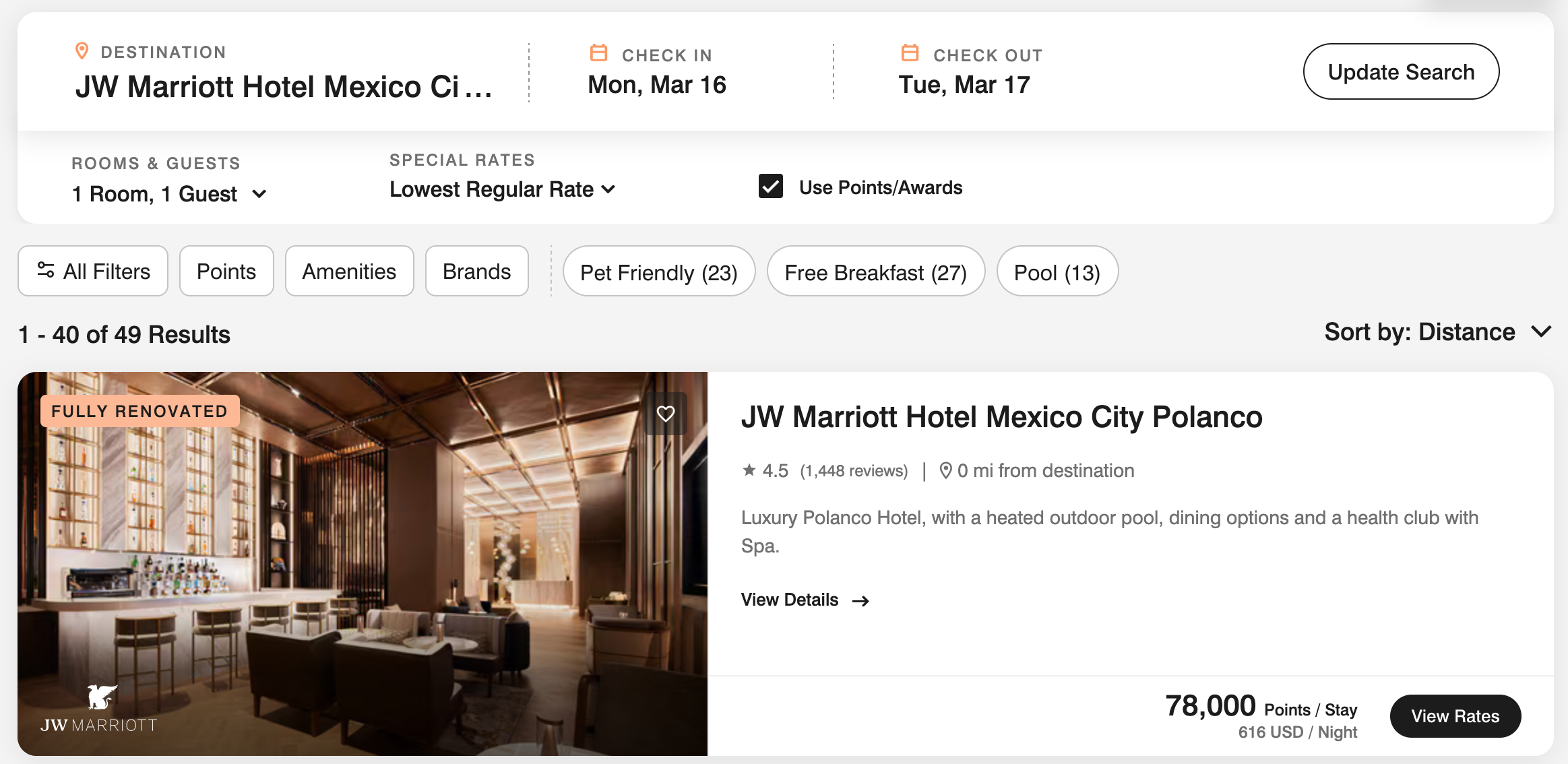 Where to Stay in Mexico City - Mexico City Marriott redemption Polanco EN