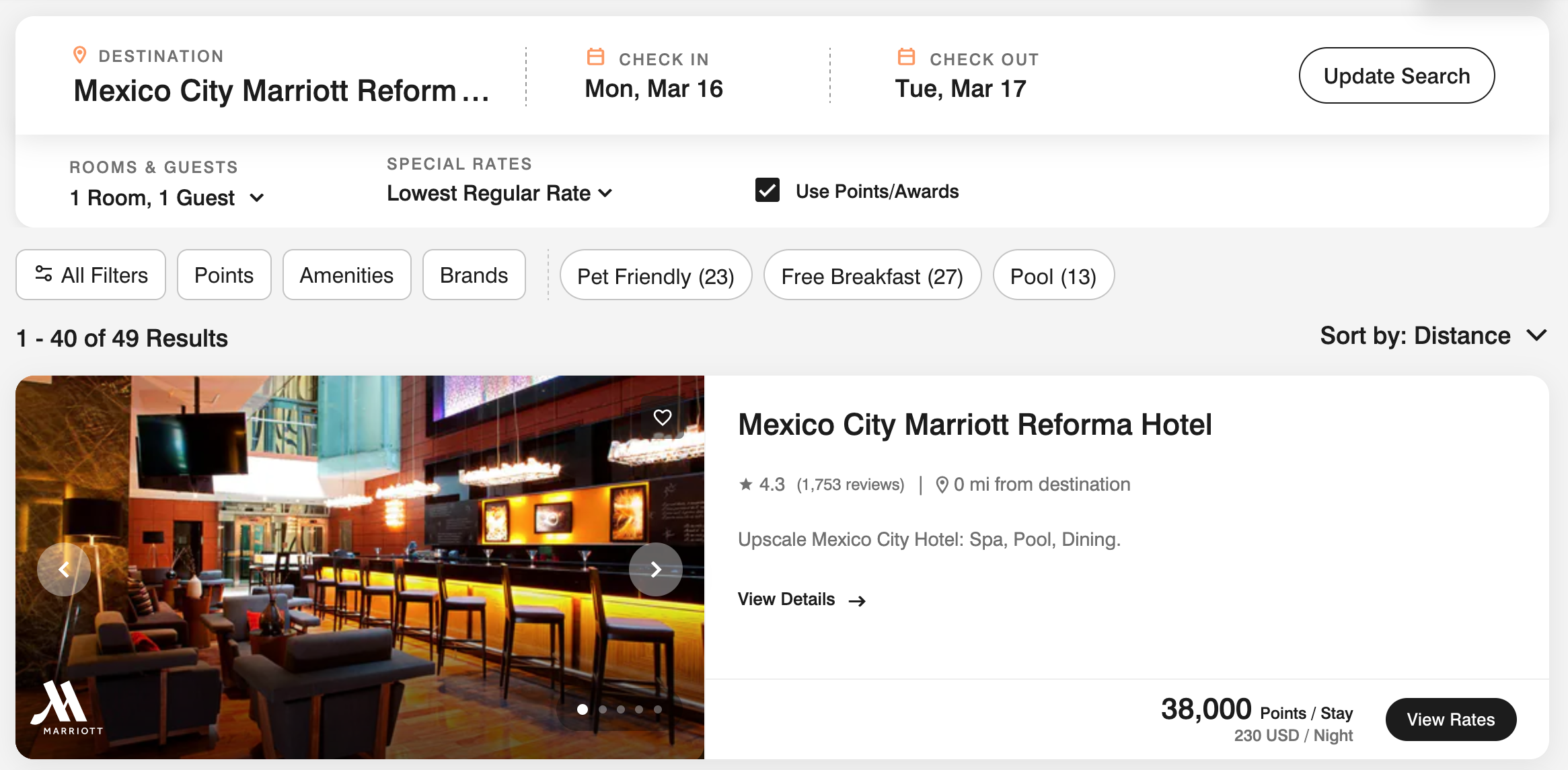 Where to Stay in Mexico City - Mexico City Marriott redemption Reforma EN